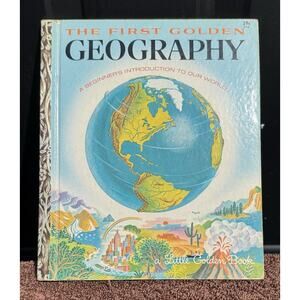 Vintage 1955 THE FIRST GEOGRAPHY A Little Golden Book